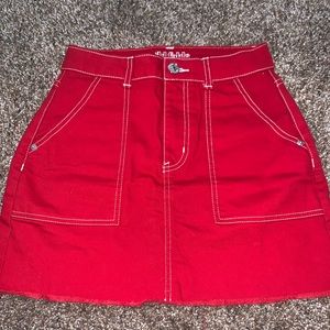 red skirt from forever 21